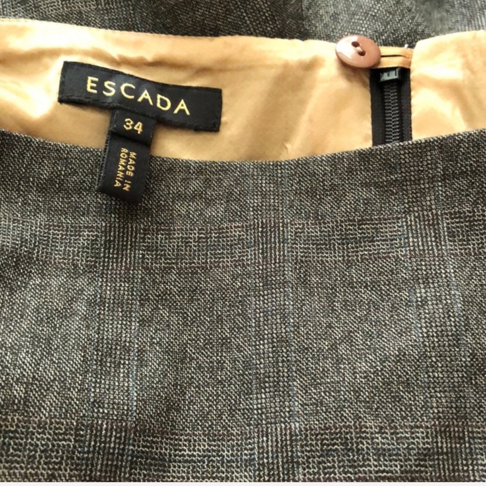 🥂ESCADA🥂PLAID PENCIL SKIRT WITH PANELS🥂